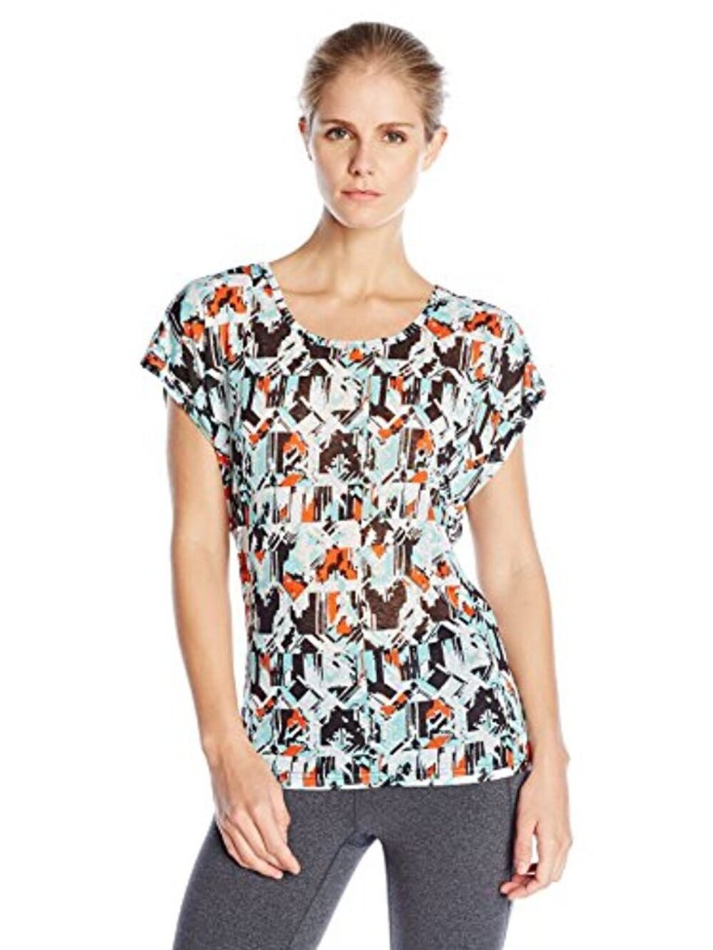 Soybu Womens Activewear Back Cutout Burnout T-Shirt